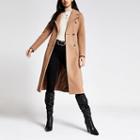 River Island Womens Double Breasted Longline Belted Coat
