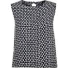 River Island Womens Print Bow Back Tank Top