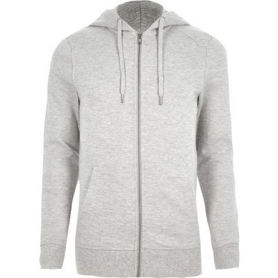 River Island Mens Big And Tall Marl Pique Zip Up Hoodie