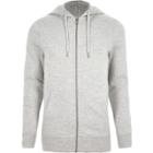 River Island Mens Big And Tall Marl Pique Zip Up Hoodie