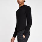 River Island Mens Cable Knit Tape Side Muscle Fit Sweater
