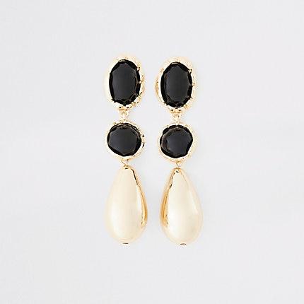River Island Womens Gold Colour Tear Drop Earrings