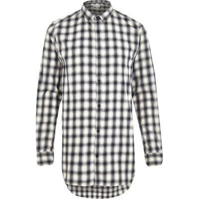 River Island Mens Longer Length Check Shirt