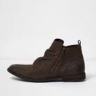 River Island Mens Leather Ruched Boots