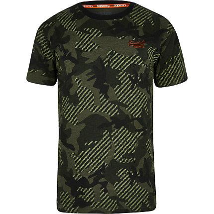 River Island Mens Superdry Camo Boxy T-shirt