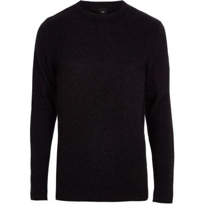 River Island Mens Big And Tall Textured Crew Neck Jumper