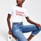 River Island Womens White 'l'amour Couture' Printed T-shirt