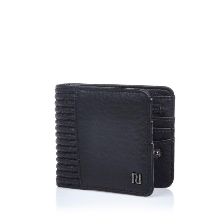 River Island Mensblack Textured Wallet
