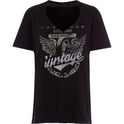 River Island Womens 'vintage' Boyfriend Choker T-shirt