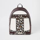 River Island Womens Animal Print Snaffle Front Backpack