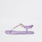 River Island Womens Gem Embellished Jelly Sandals