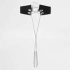 River Island Womens Suede Silver Tone Chain Corset Choker