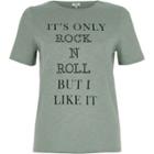 River Island Womens 'rock N Roll' Studded Fitted T-shirt