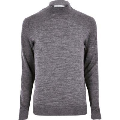 River Island Mens Marl Jack And Jones Roll Neck Sweater
