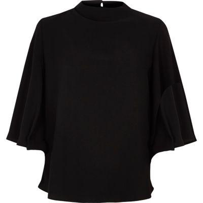 River Island Womens Open Back Flare Sleeve Top