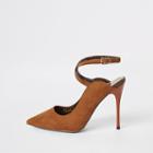 River Island Womens Ankle Strap Wide Fit Court Shoes