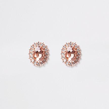 River Island Womens Stone Rhinestone Encrusted Stud Earrings