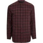 River Island Mens Check Slim Fit Grandad Shirt