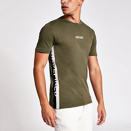 River Island Mens 'undefined' Tape Slim Fit T-shirt