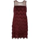 River Island Womens Petite Fringe Sleeveless Swing Dress