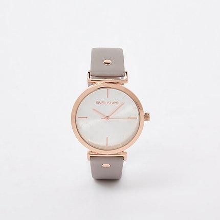 River Island Womens Rose Gold Colour Ri Face Watch