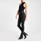 River Island Womens Faux Leather Side Stripe Molly Jeggings