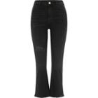 River Island Womens Wash Cropped Kick Flare Jeans