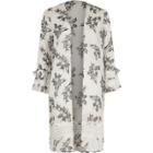 River Island Womens Floral Print Lace Insert Duster