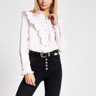 River Island Womens Long Sleeve Frill Front Shirt
