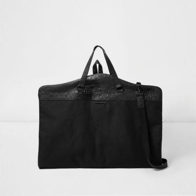 River Island Mens Croc Panel Suit Bag