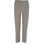 River Island Mens Check Skinny Cropped Smart Trousers