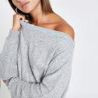River Island Womens Off The Shoulder Batwing Top