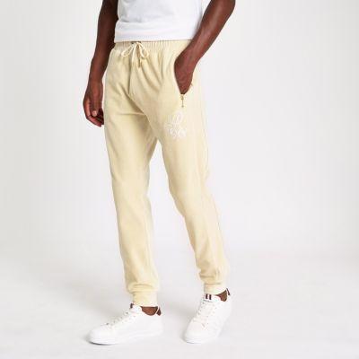 River Island Mens Slim Fit Embroidered Joggers
