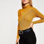 River Island Womens Ribbed Knit Roll Neck Top