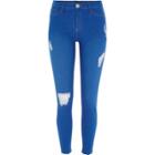 River Island Womens Bright Ripped Going Out Jeggings