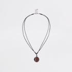 River Island Mens Wooden Circle Rope Necklace