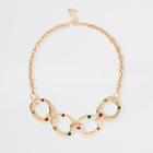 River Island Womens Gold Colour Interlinked Necklace