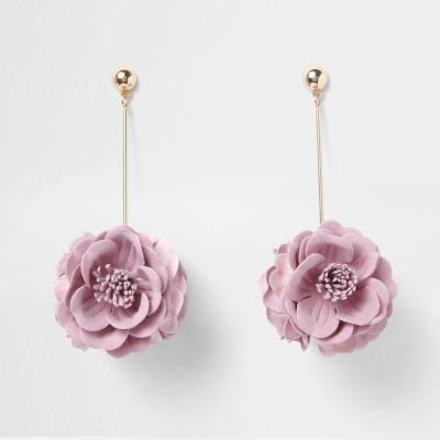 River Island Womens 3d Flower Drop Earrings