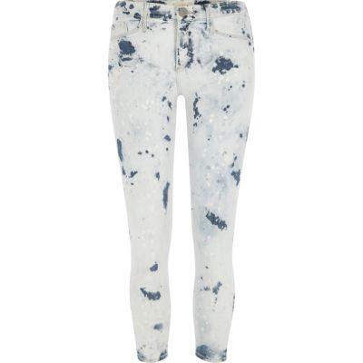 River Island Womens Petite Molly Acid Wash Jeggings