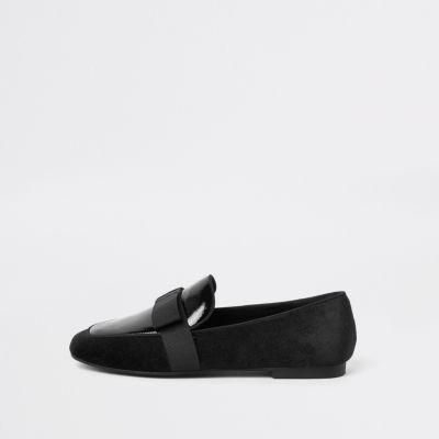 River Island Womens Bow Square Toe Loafers