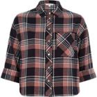 River Island Womens Check Cropped Shirt