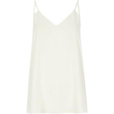 River Island Womens White Split Strap Cami Top