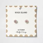 River Island Womens October Birthstone Stud Earrings