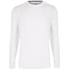 River Island Mens White Muscle Fit Cable Long Sleeve Shirt