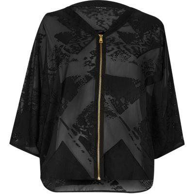 River Island Womens Satin Burnout Light Bomber Jacket