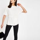 River Island Womens White Sequin Loose Fit Top
