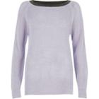 River Island Womens Tipped Raglan Sleeve Jumper