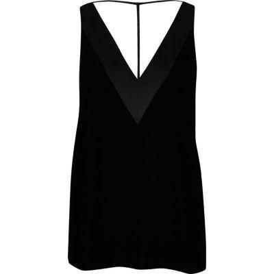 River Island Womens Velvet T-bar Cami Top