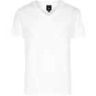 River Island Mens White V Neck Short Sleeve T-shirt
