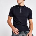 River Island Mens Tipped Slim Fit Polo Shirt